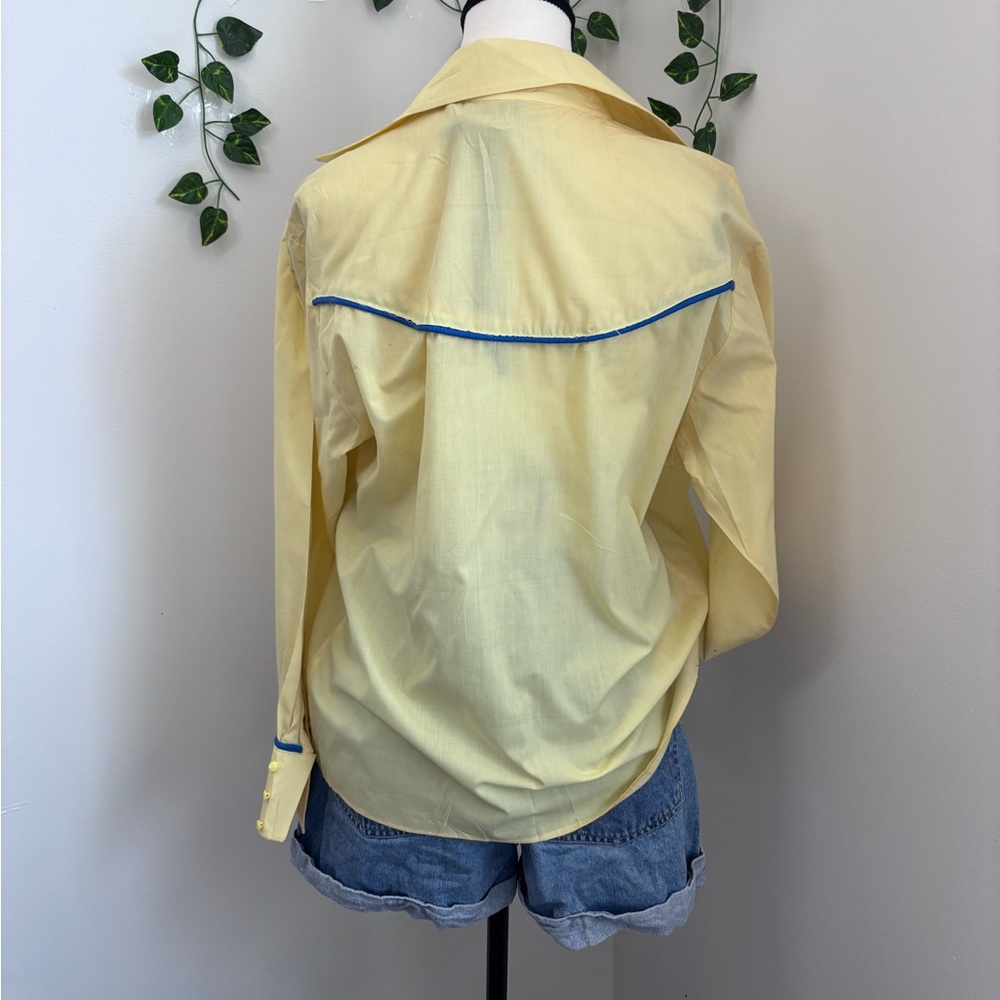 Vintage-Inspired Yellow Western Embroidered Blouse - Picture 5 of 7